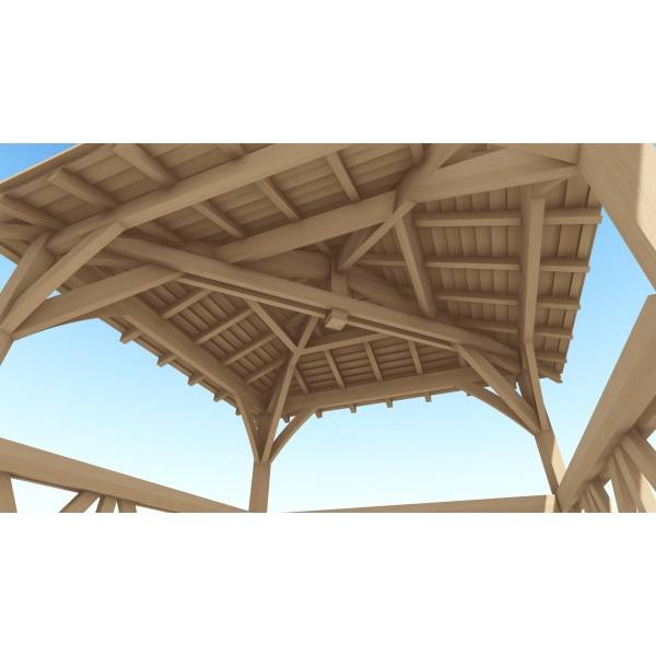 KIOSQUE - 4 PANS - 3,7 X 3,7 M